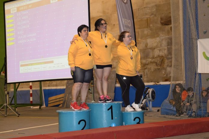 O Club Robaleira da Guarda logra seis medallas no Campionato Galego de Remo Ergómetro
