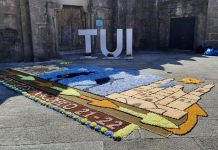 El paseo de la Corredoira acogerá una alfombra de flores dedicada al Camino Portugués