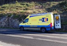 Herido un ciclista tras una aparatosa caída en Mougás