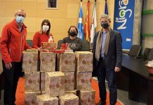 La empresa concesionaria de limpieza de Nigrán, PreZero, dona 50 cestas de Navidad a servicios sociales