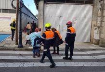 Simulacro de incendio con evacuación en el CEIP Plurilingüe Número 1 de Tui