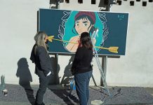 O Porriño restaura los murales contra la violencia machista que fueron vandalizados