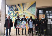 Homenaje a los bomberos del GES con un mural