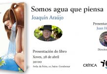 Joaquín Araújo presentará no IEM o seu novo libro “Somos agua que piensa”