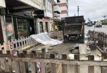Baiona continúa con la reparación del pavimento hundido en Ramón y Cajal