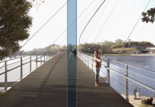 El puente peatonal de Tomiño-Cerveira, reconocido por la ONCE a nivel estatal por su accesibilidad