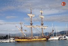 La fragata rusa Shtandart recala en Baiona