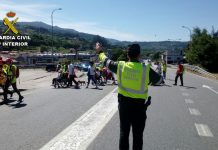 La Guardia Civil auxilia a un peregrino que había accedido a la autovía A-55