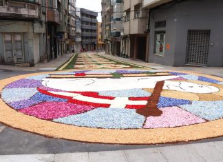 A Guarda llenará las calles de color con las alfombras florales del Corpus Christi