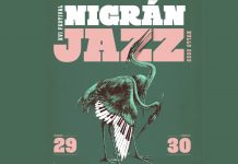 Dos garzas con unas alas que simulan un teclado gana el concurso de carteles ‘Quin Alborés- Nigranjazz’