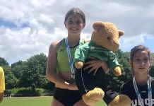 La baionesa Gabriela Bouzada, oro y plata en el campeonato gallego de pista al aire libre