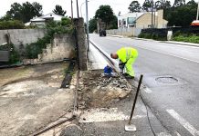 O Porriño mejora las aceras de la carretera Torneiros- Mosende