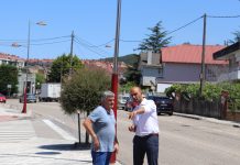 O Porriño renueva el alumbrado público de la avenida Domingo Bueno