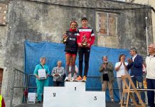 Álex Sierpes y Xulia Vaquero ganan la carrera pedestre de la Guía, en A Guarda