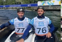 Los Teixugos Luis Fernández y Manuel Ochoa, en el Campeonato del Mundo de Eslalon