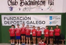 Dos oros, una plata y dos bronces para el Club Bádminton Tui en el Galicia Top TTR N7 Sub13 y Sub17