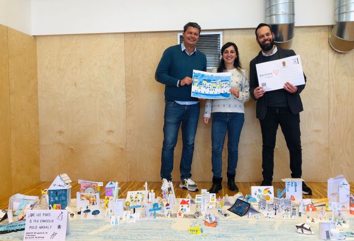 Baiona, imaxe de postais de Nadal