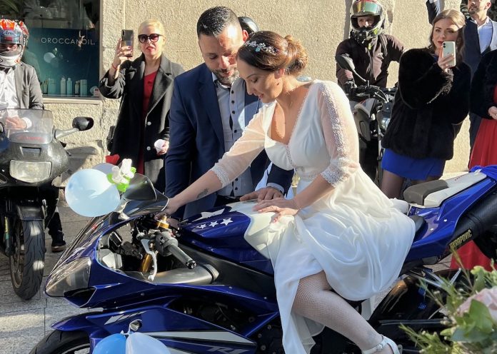 boda julio aurea motera