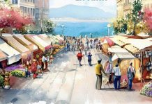 Comerciantes de Baiona sacan sus productos a la calle