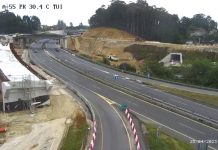Nuevo corte nocturno en la A-55 en Tui