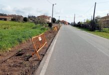 La Xunta inicia las obras de la senda peatonal en la carretera autonómica PO-195 en Forcadela