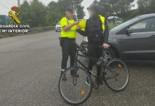 Interceptan a un ciclista circulando por la AP-9 y la A-55 en Tui