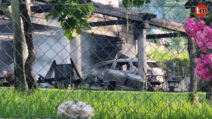 incendio galpon tomiño