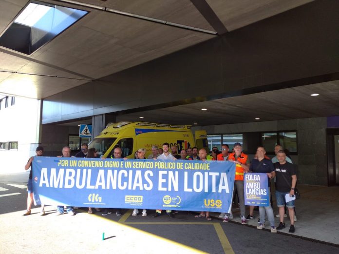 persoal das ambulancias evidencia folga vigo