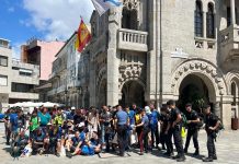 Porriño recibe a un grupo de peregrinos de la Associazione Mulino Sambuy de Turín