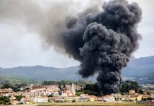 Un gran incendio calcina los viveros de Sabarís