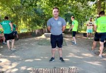 José M. Torres, del club de bolos San Cibrán, subcampeón de España de bolo celta