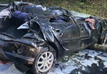 En estado grave tras volcar su coche en O Porriño