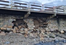 Diputación arregla de urgencia los daños del temporal en el paseo de A Madorra