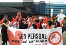 Las enfermeras se concentran en el Cunqueiro
