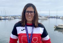 La rosaleira, Loli Martínez, logra el subcampeonato gallego de marcha en la categoría máster 50