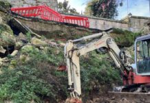 Comienzan los trabajos de reconstrucción del muro de la ex-colegiata de Santa María