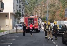 Un camión rompe una tubería en O Rosal y causa una fuga de gas