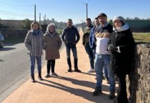 Los vecinos de Forcadela ya disfrutan de su nueva senda peatonal