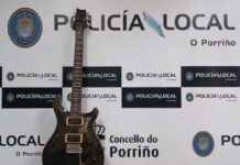 Roba una guitarra eléctrica de 15.000 euros en O Porriño y la vende por 10 euros