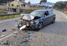 Tres heridos en un accidente de tráfico en Tomiño