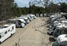 Más de 150 autocaravanas se concentran en Tomiño en el estreno de la nueva área de O Seixo