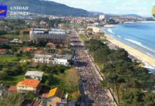 La unidad de Drones de Policía Local de Vigo reforzó la seguridad de la Vig-Bay desde el aire