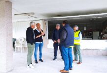 Nueva pérgola en la cantina del campo de fútbol de Budiño