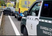 Investigan a una conductora que circuló en sentido contrario por la A-55 en Tui y colisionó con dos vehículos