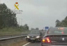 La Guardia Civil intercepta en Tui a un conductor que circuló 3 km en sentido contrario por la A-55