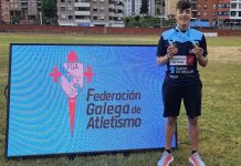 Dos oros para el gondomareño Adrián Bernárdez en el Campeonato Gallego de Atletismo Sub18