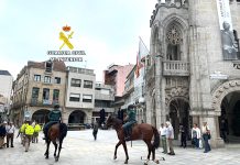 Dispositivo especial de seguridad de la Guardia Civil en la prueba internacional de patrullas militares