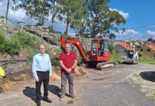 A Guarda renueva la red de agua de la calle Rosentes y del Camiño da Judela