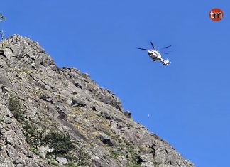 Movilizan al Pesca2 para rescatar a un escalador tras caer de una altura de 12 metros en O Galiñeiro