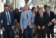 Rueda urge inversiones y un calendario de actuaciones para el AVE entre Galicia y Portugal